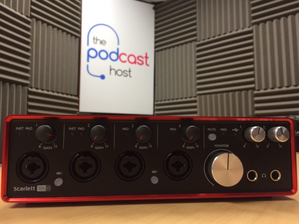 Podcast kit: Focusrite Scarlett 18i8 interface